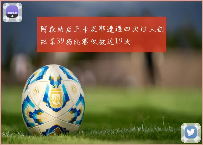 阿森纳后卫卡皮耶遭遇四次过人创纪录39场比赛仅被过19次